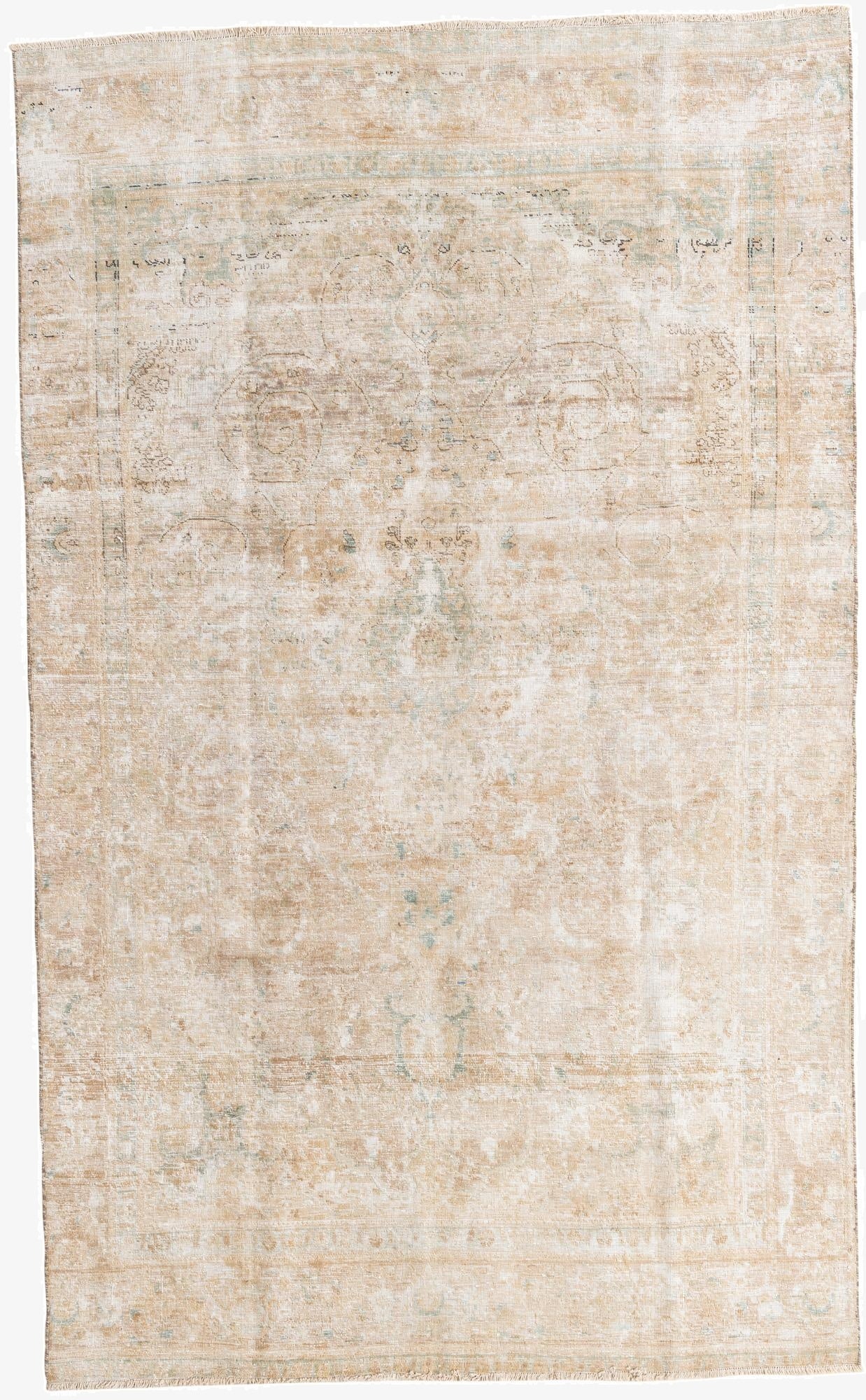 Primary image 6' x 9' 8  Hand Knotted Ultra Vintage Persian Wool Rug