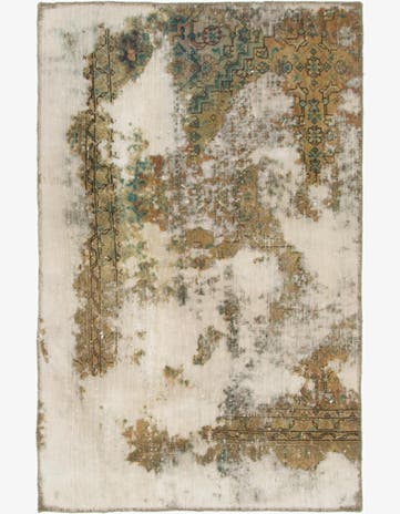 3' x 4' 8 Hand Knotted Ultra Vintage Persian Wool Rug