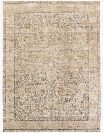 9' 9 x 12' 10 Hand Knotted Ultra Vintage Persian Wool Rug