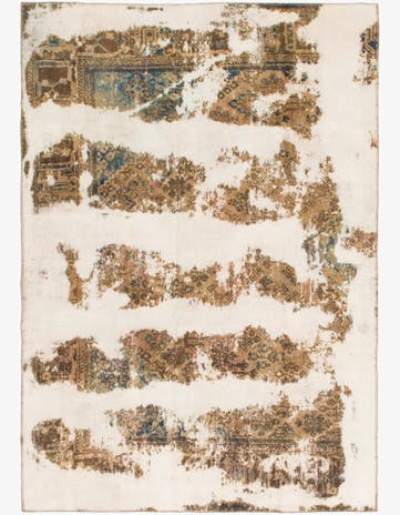 5' 10 x 8' 5 Hand Knotted Ultra Vintage Persian Wool Rug