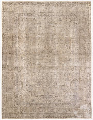9' 8 x 12' 8 Hand Knotted Ultra Vintage Persian Wool Rug