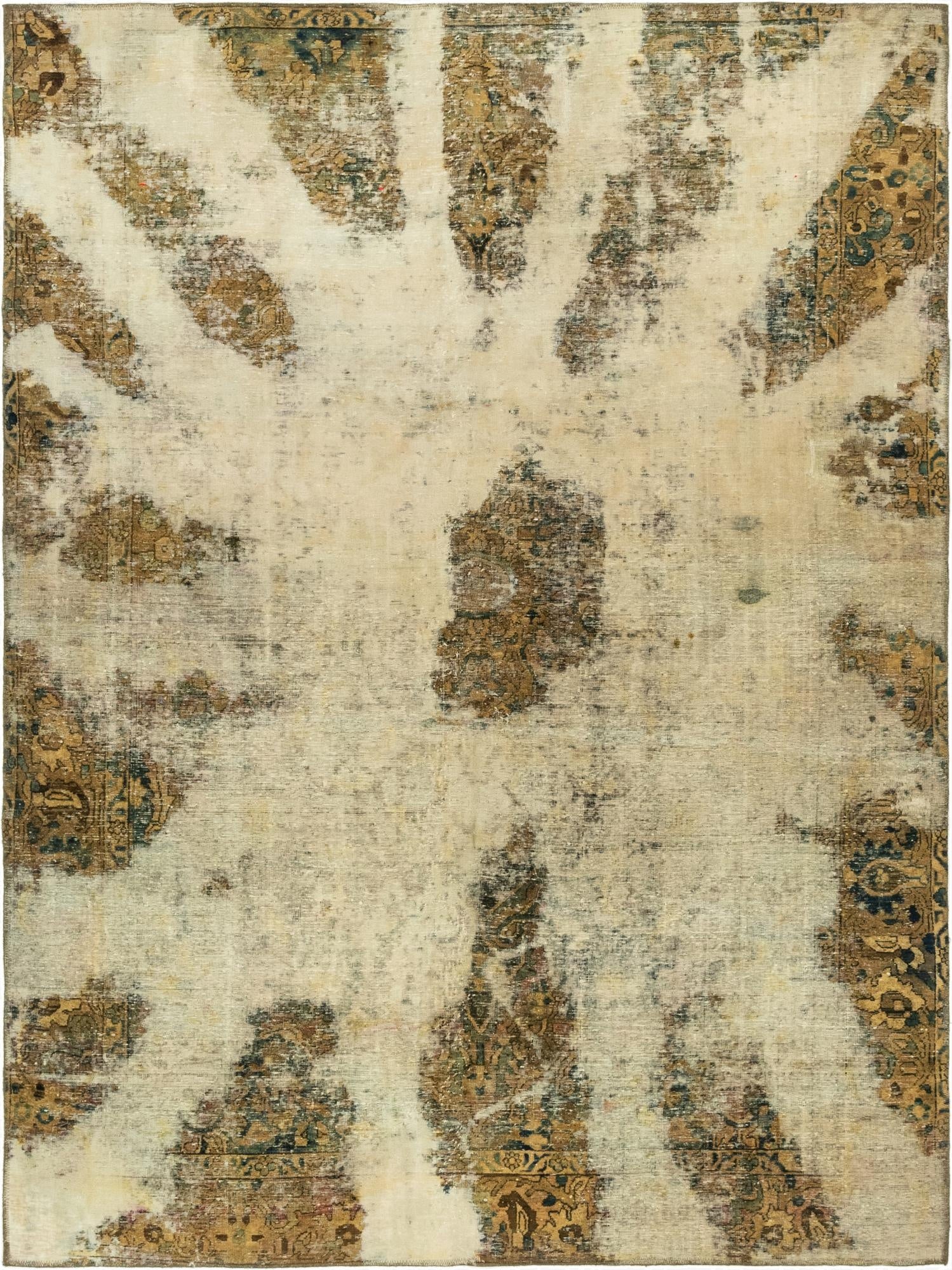 6' 9 x 9'  Hand Knotted Ultra Vintage Persian Wool Rug