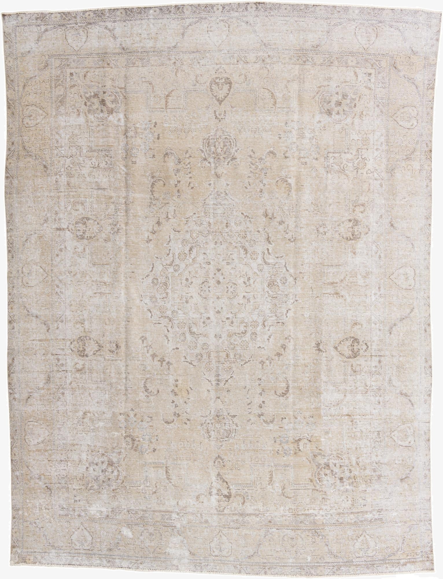 9' 5 x 12' 9  Hand Knotted Ultra Vintage Persian Wool Rug