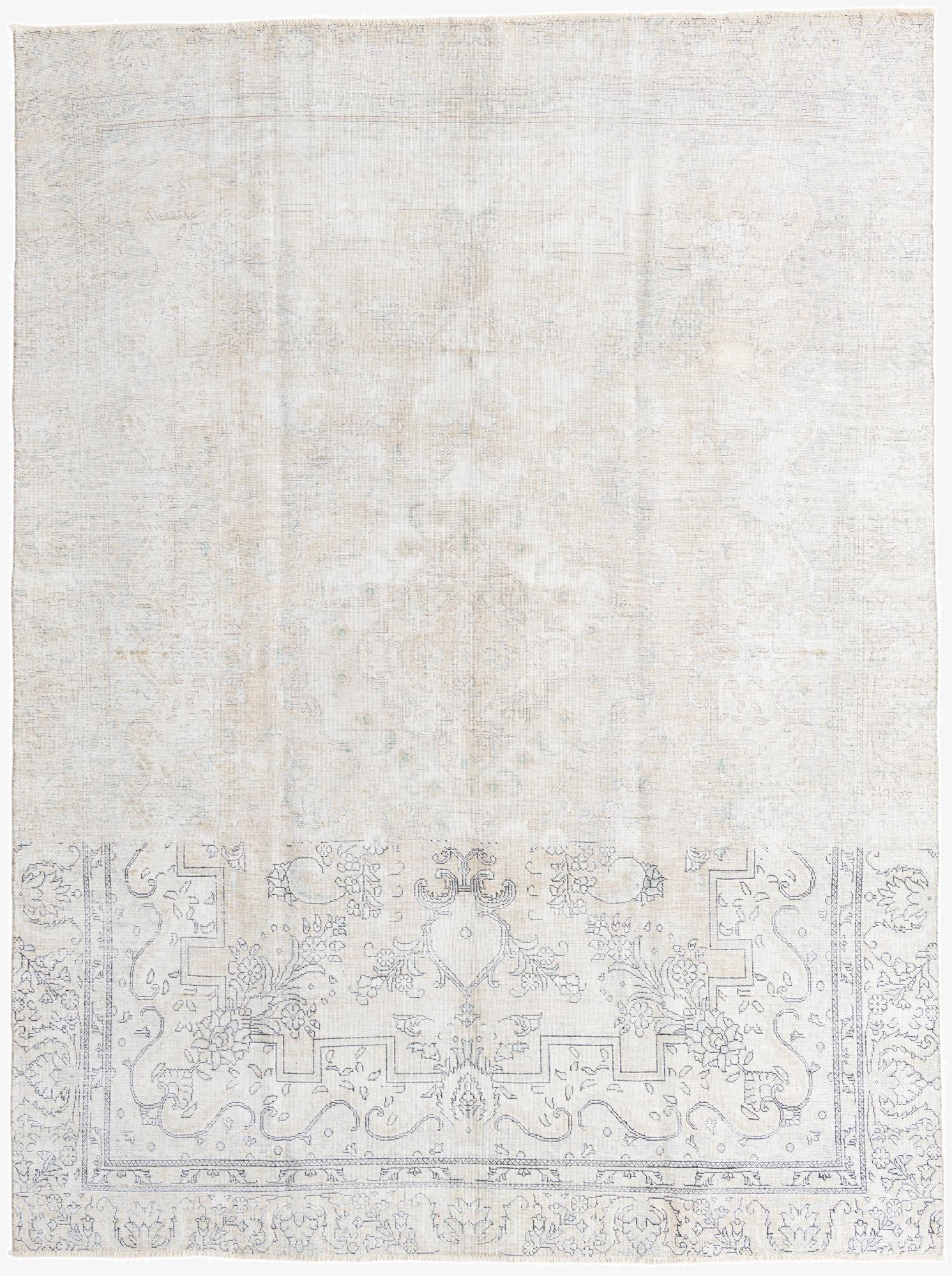 9' x 12'  Hand Knotted Ultra Vintage Persian Wool Rug