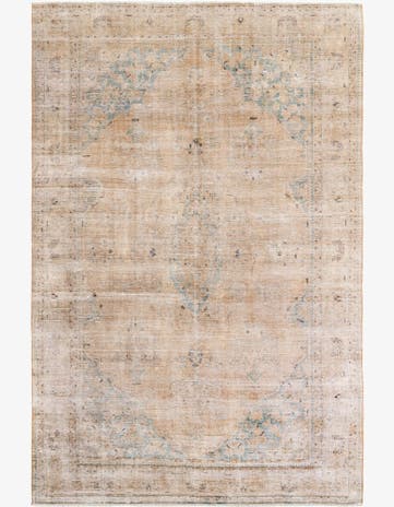 7' x 10' 7 Hand Knotted Ultra Vintage Persian Wool Rug