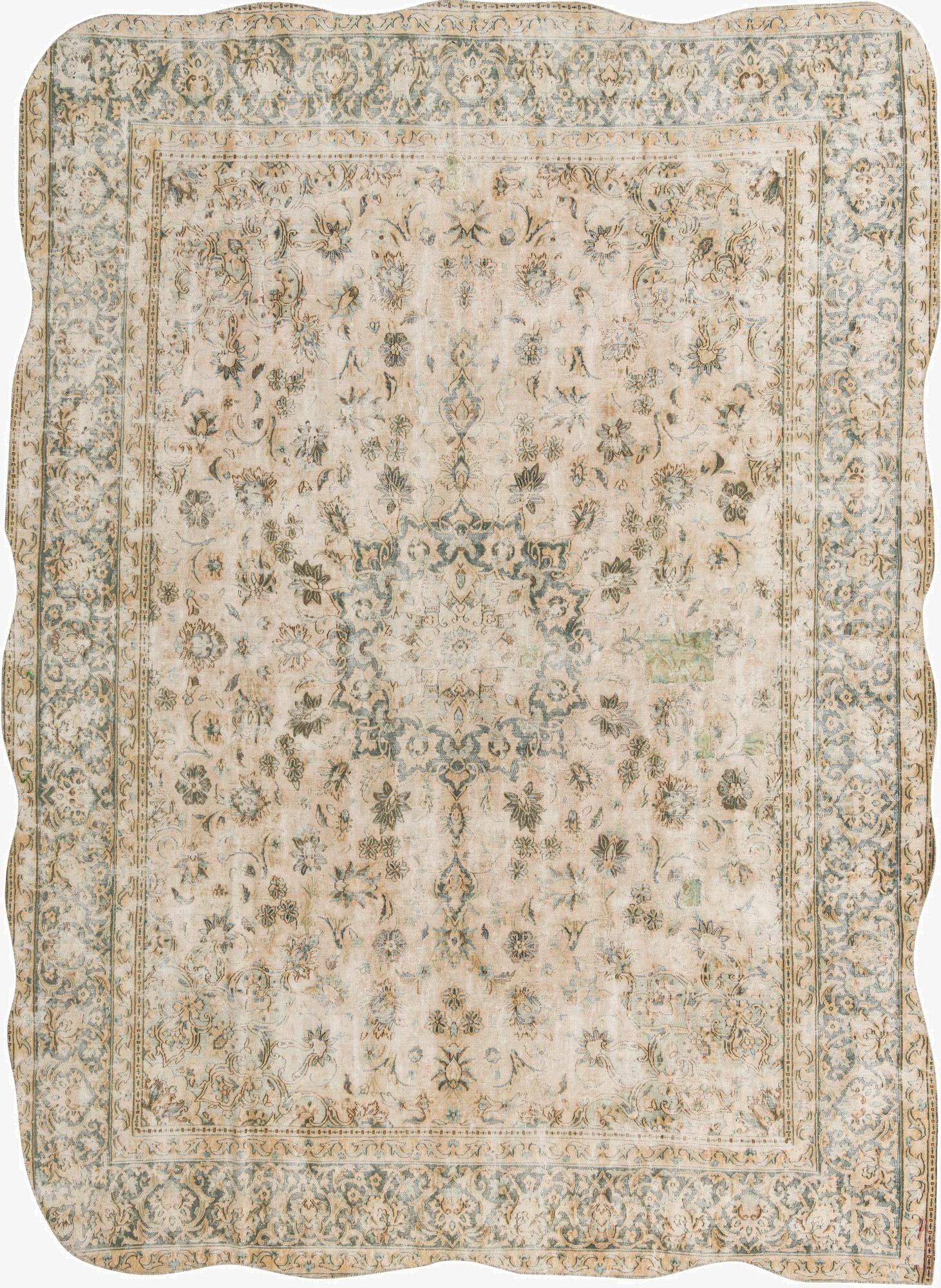 9' 5 x 13'  Hand Knotted Ultra Vintage Persian Wool Rug