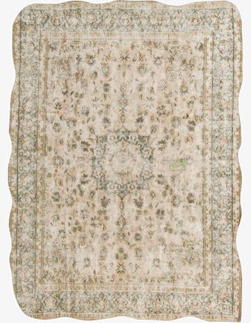 9' 5 x 13' Hand Knotted Ultra Vintage Persian Wool Rug
