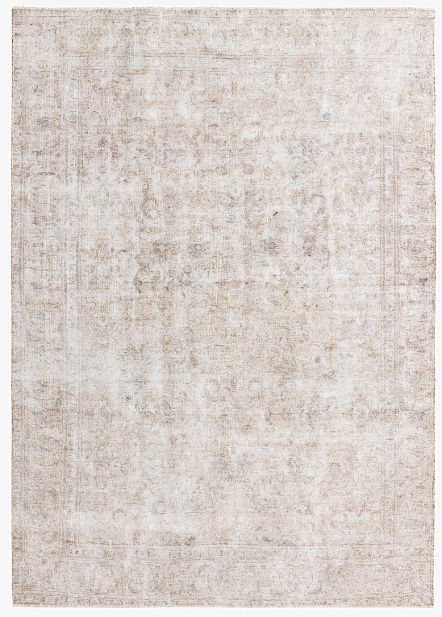 8' x 11' 2  Hand Knotted Ultra Vintage Persian Wool Rug