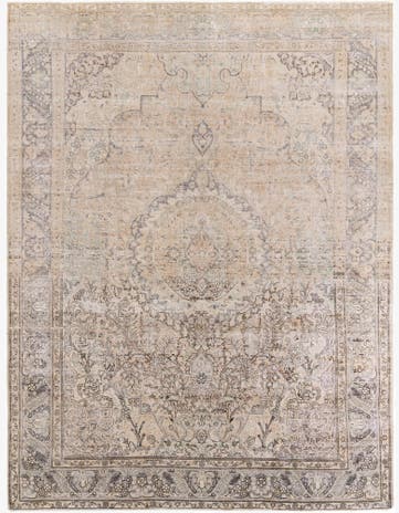 9' 8 x 12' 8 Hand Knotted Ultra Vintage Persian Wool Rug