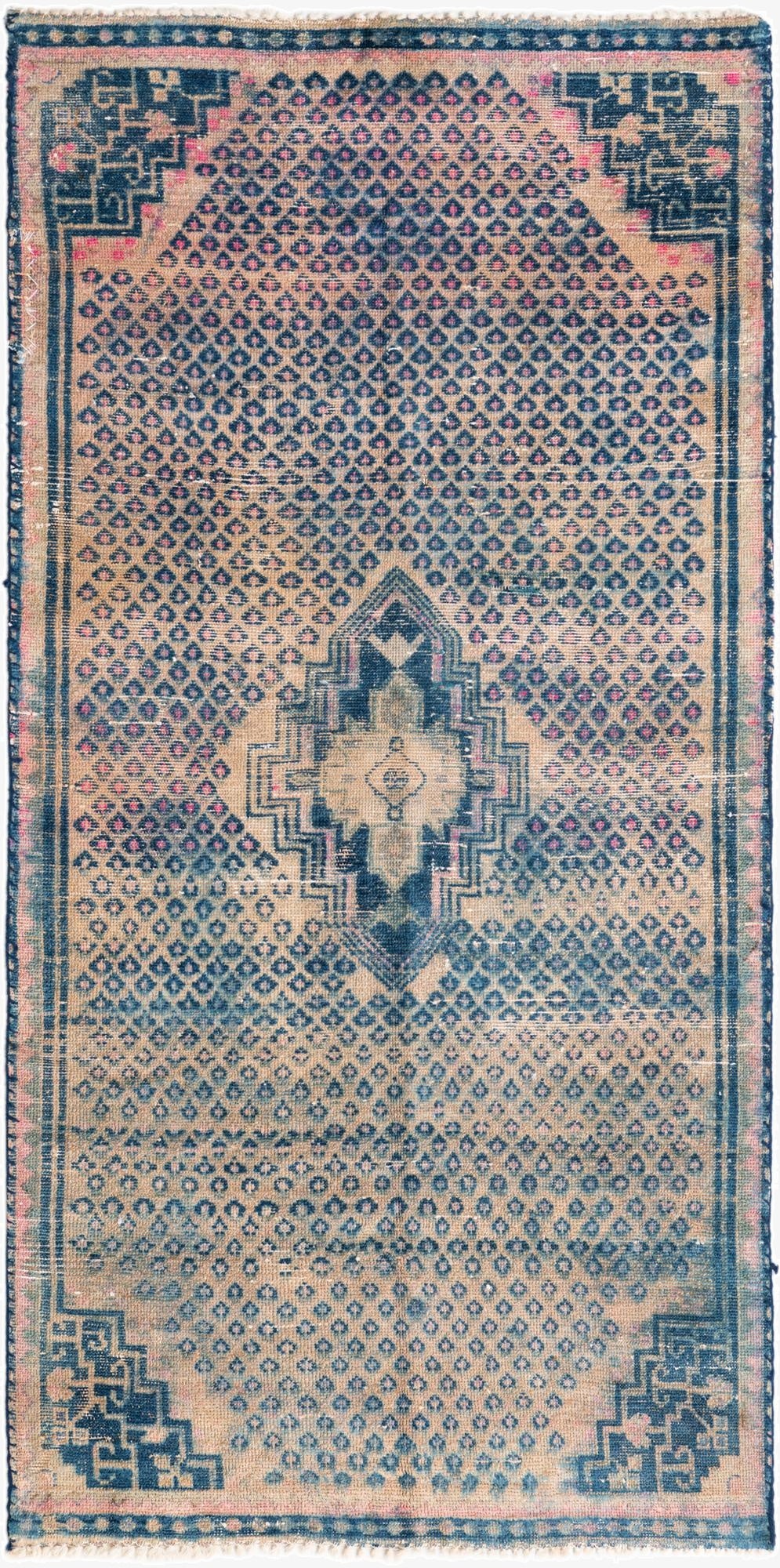 2' 10 x 5' 9  Hand Knotted Ultra Vintage Persian Wool Rug