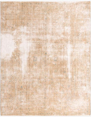 9' 9 x 12' 6 Hand Knotted Ultra Vintage Persian Wool Rug