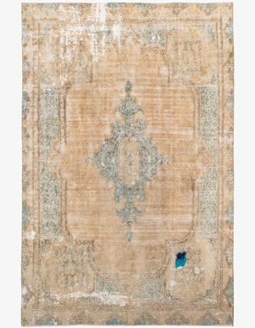 7' 9 x 11' 10 Hand Knotted Ultra Vintage Persian Wool Rug