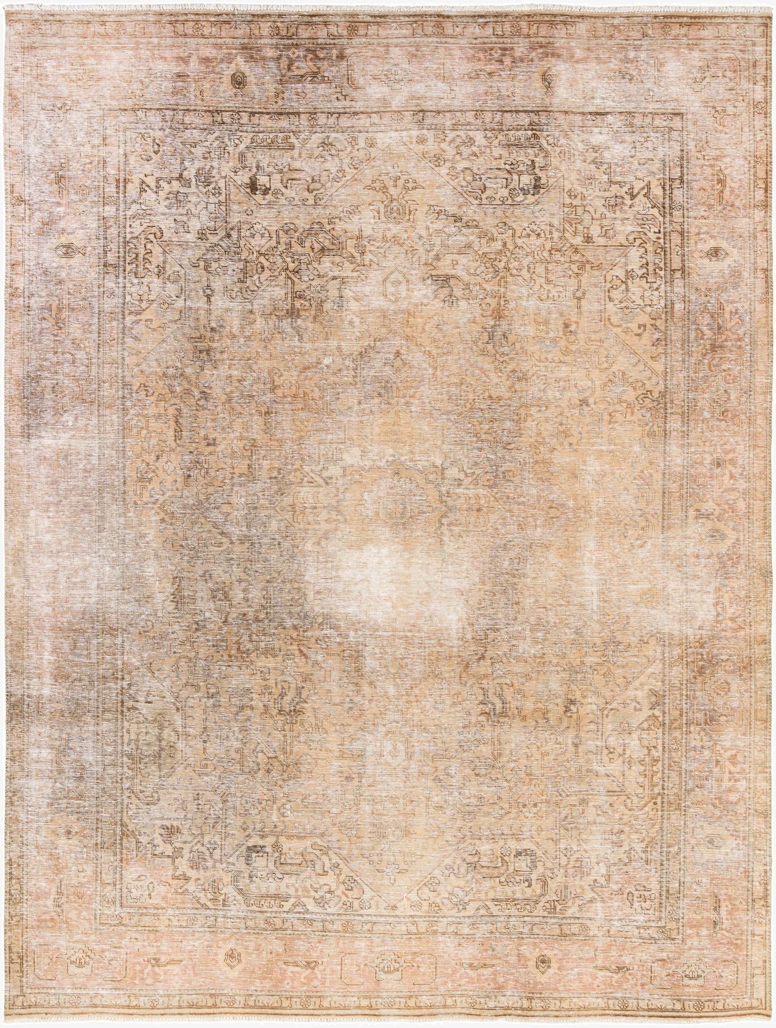 9' 9 x 12' 10  Hand Knotted Ultra Vintage Persian Wool Rug