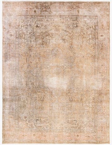 9' 9 x 12' 10 Hand Knotted Ultra Vintage Persian Wool Rug