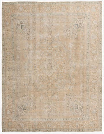 9' 8 x 12' 8 Hand Knotted Ultra Vintage Persian Wool Rug