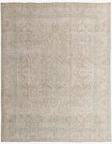 9' 9 x 12' 6 Hand Knotted Ultra Vintage Persian Wool Rug