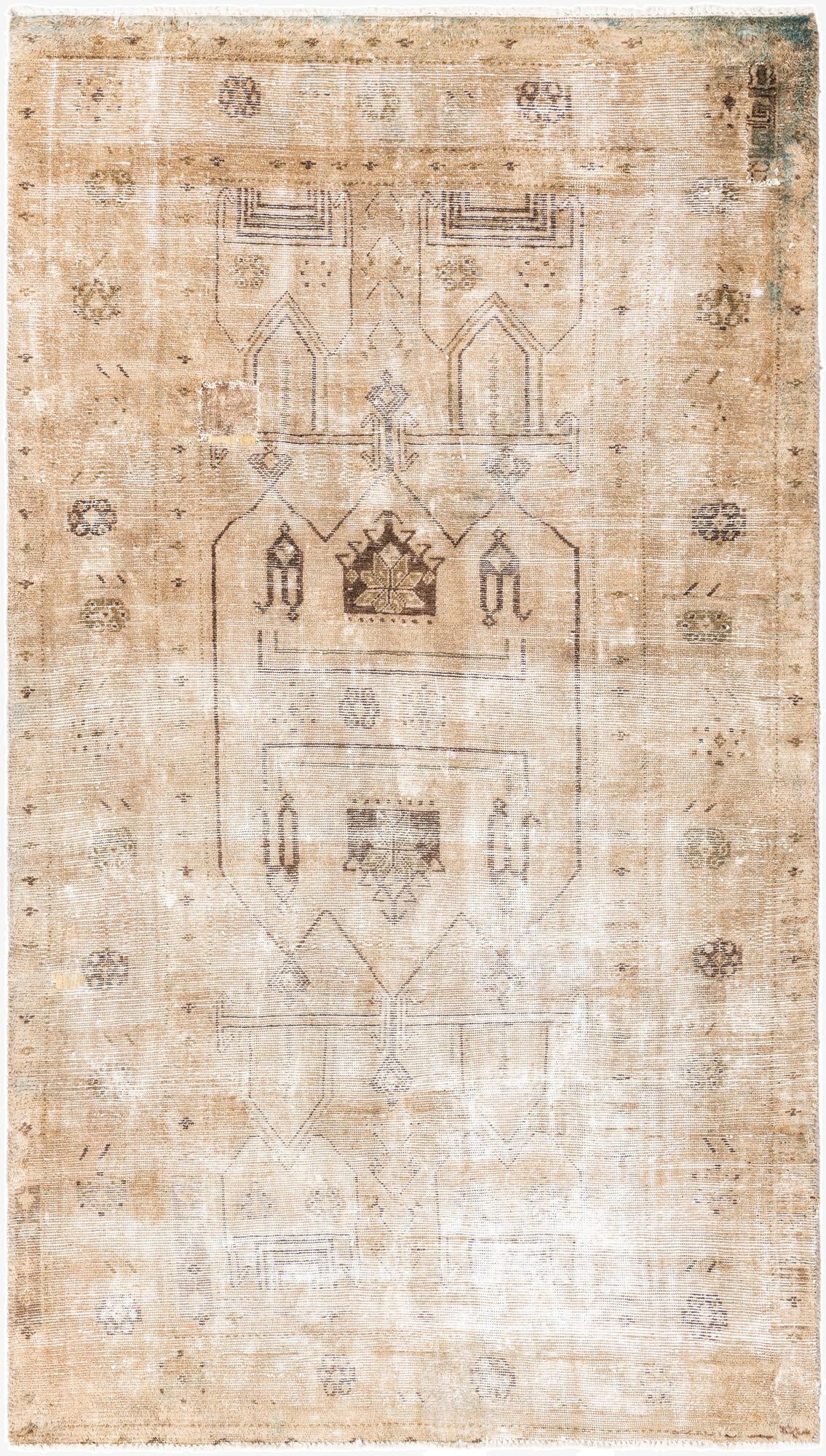 5' x 9'  Hand Knotted Ultra Vintage Persian Wool Rug