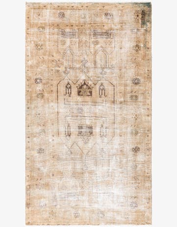 5' x 9' Hand Knotted Ultra Vintage Persian Wool Rug