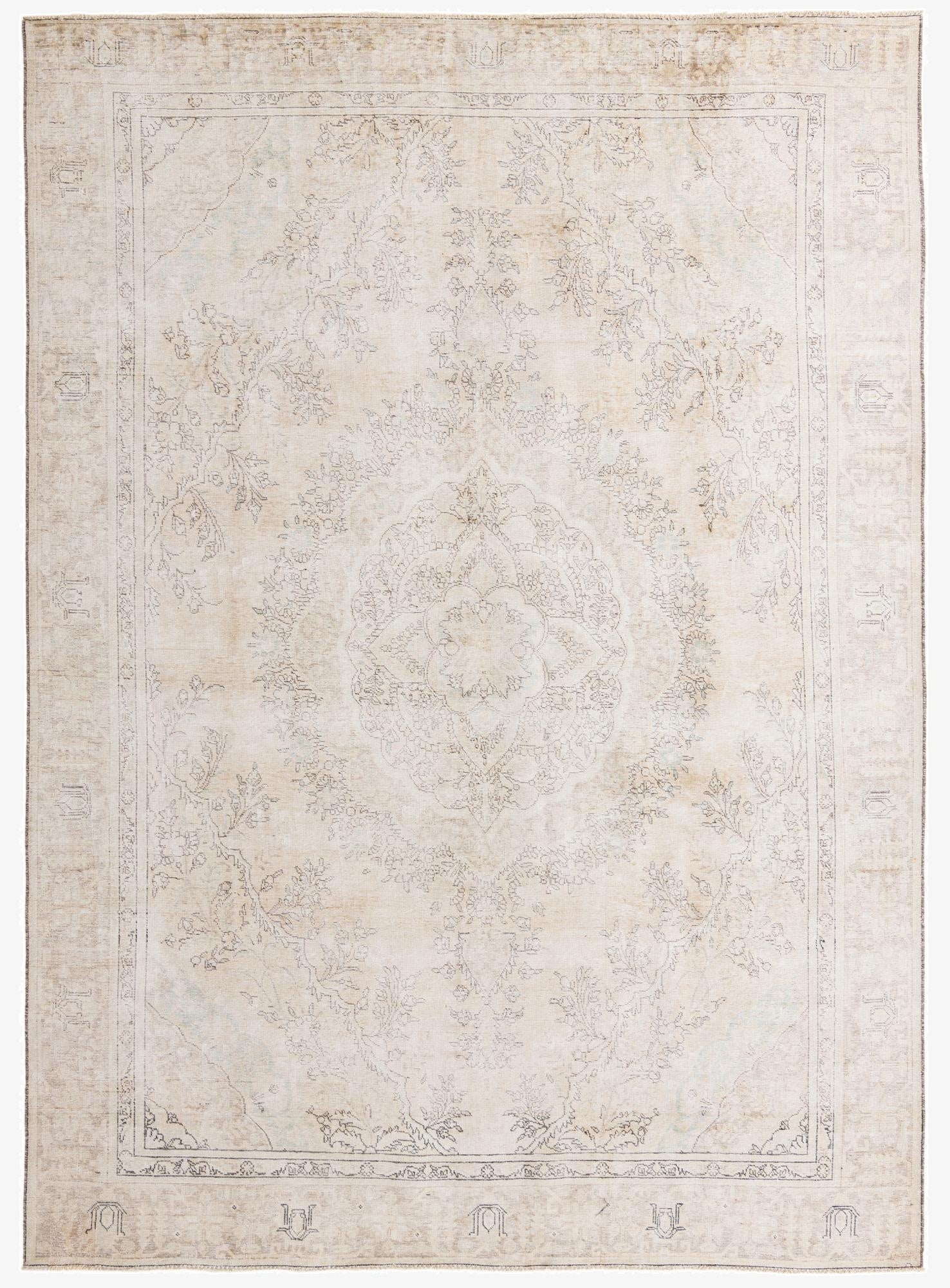 8' 11 x 12' 4  Hand Knotted Ultra Vintage Persian Wool Rug