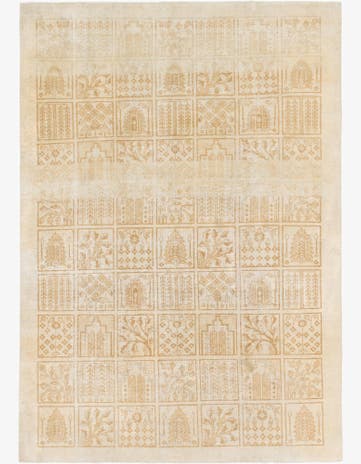 6' 4 x 9' Hand Knotted Ultra Vintage Persian Wool Rug