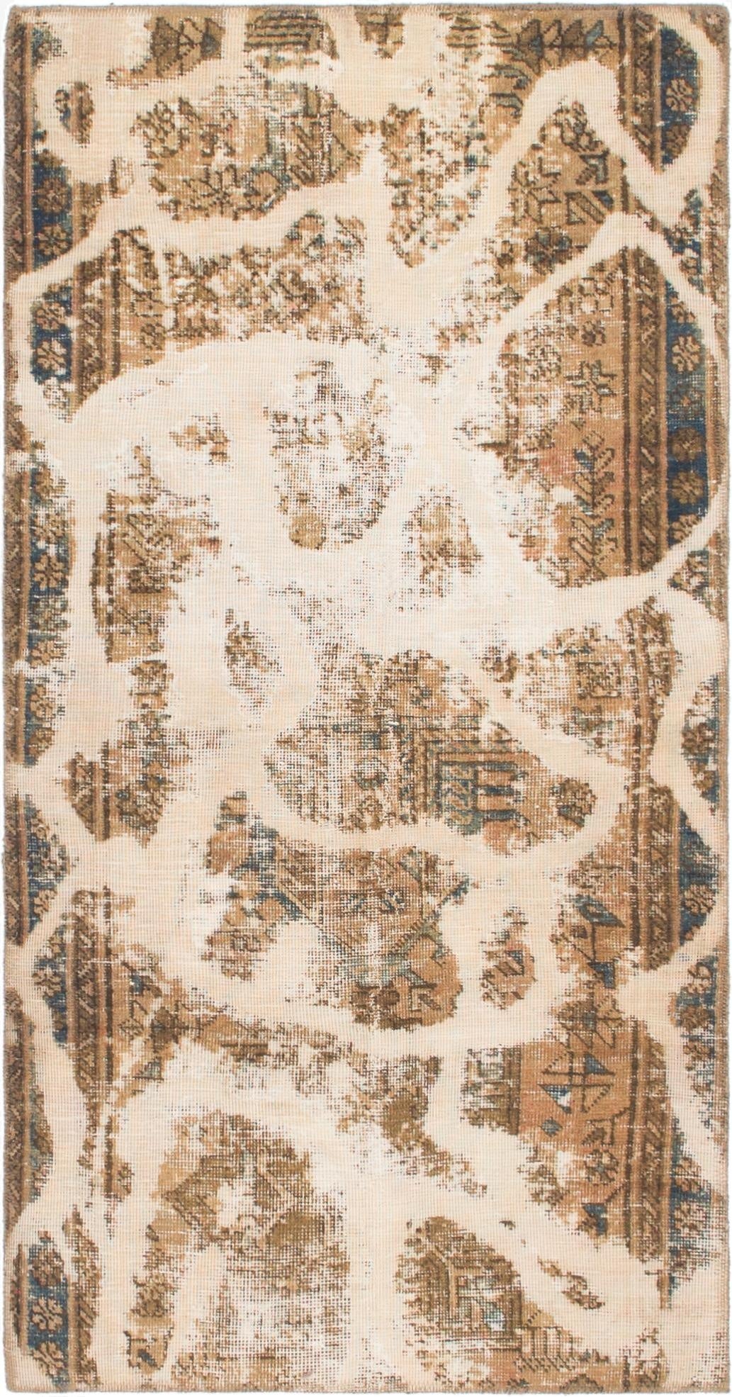 3' x 5' 9  Hand Knotted Ultra Vintage Persian Wool Rug