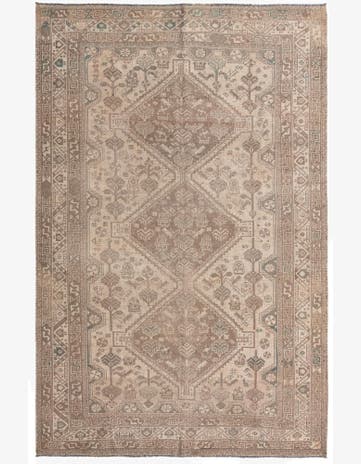 6' 10 x 10' 5 Hand Knotted Ultra Vintage Persian Wool Rug