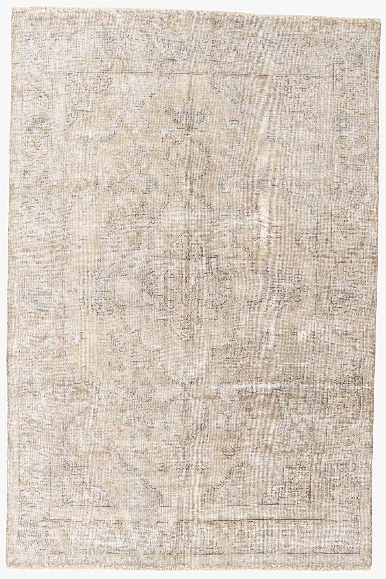 6' 2 x 9' 3  Hand Knotted Ultra Vintage Persian Wool Rug