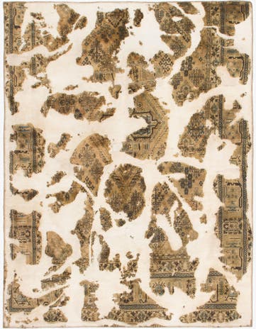 6' 5 x 8' 4 Hand Knotted Ultra Vintage Persian Wool Rug