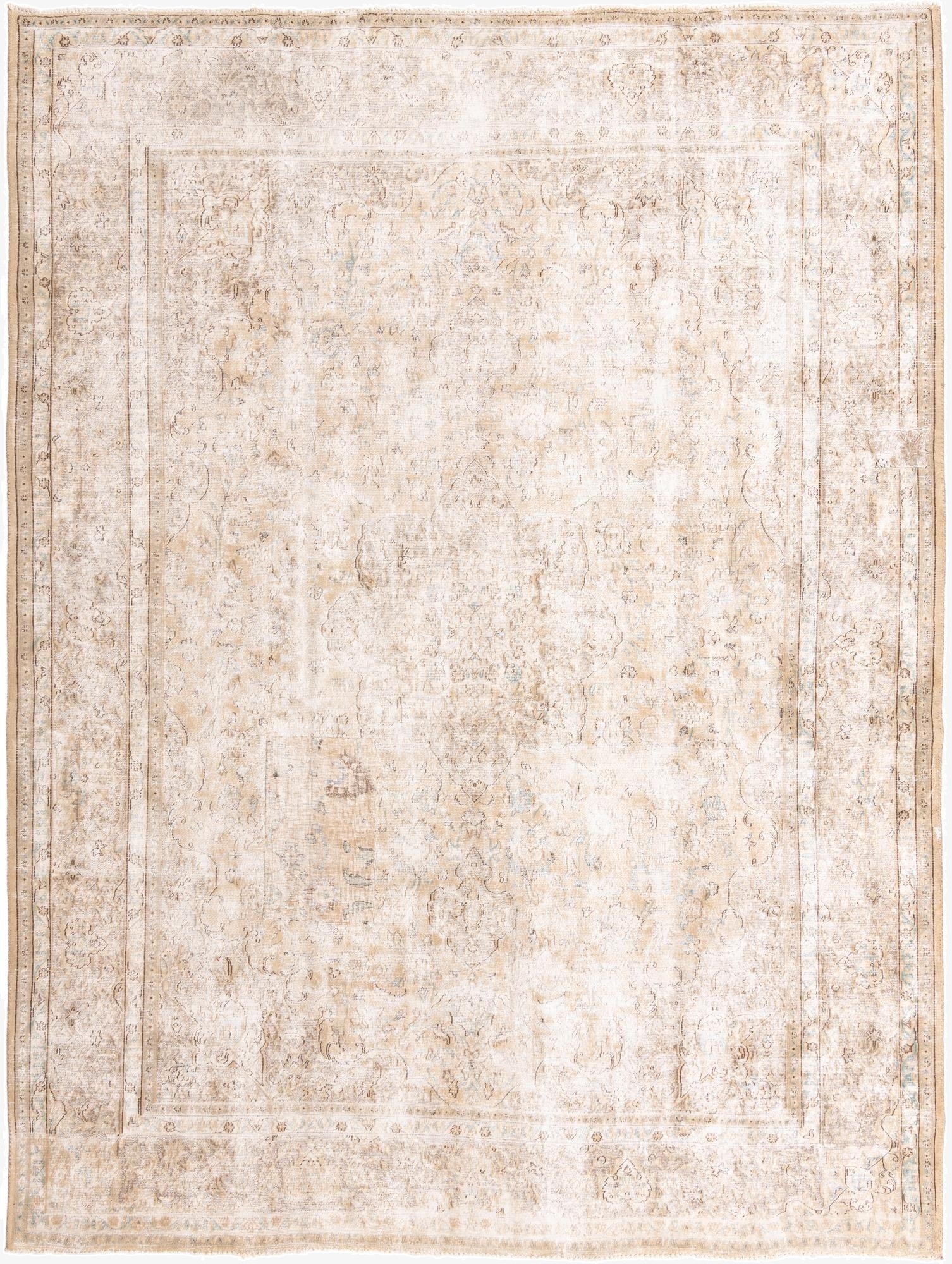 9' 5 x 12' 8  Hand Knotted Ultra Vintage Persian Wool Rug