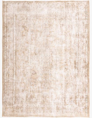 9' 5 x 12' 8 Hand Knotted Ultra Vintage Persian Wool Rug