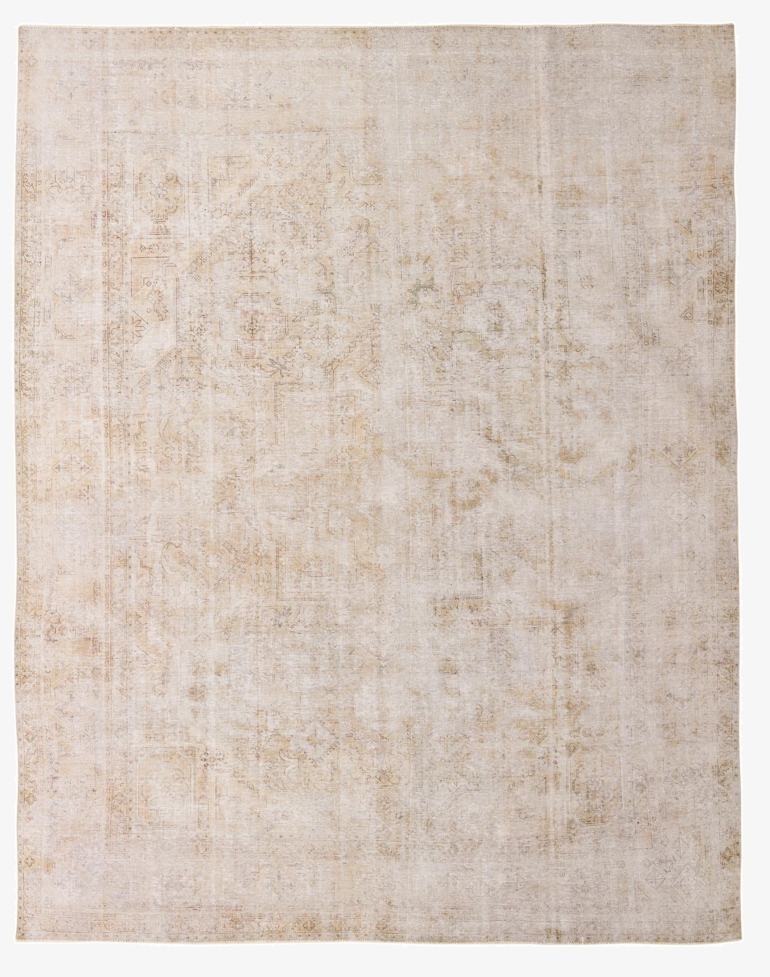 10' x 12' 6  Hand Knotted Ultra Vintage Persian Wool Rug