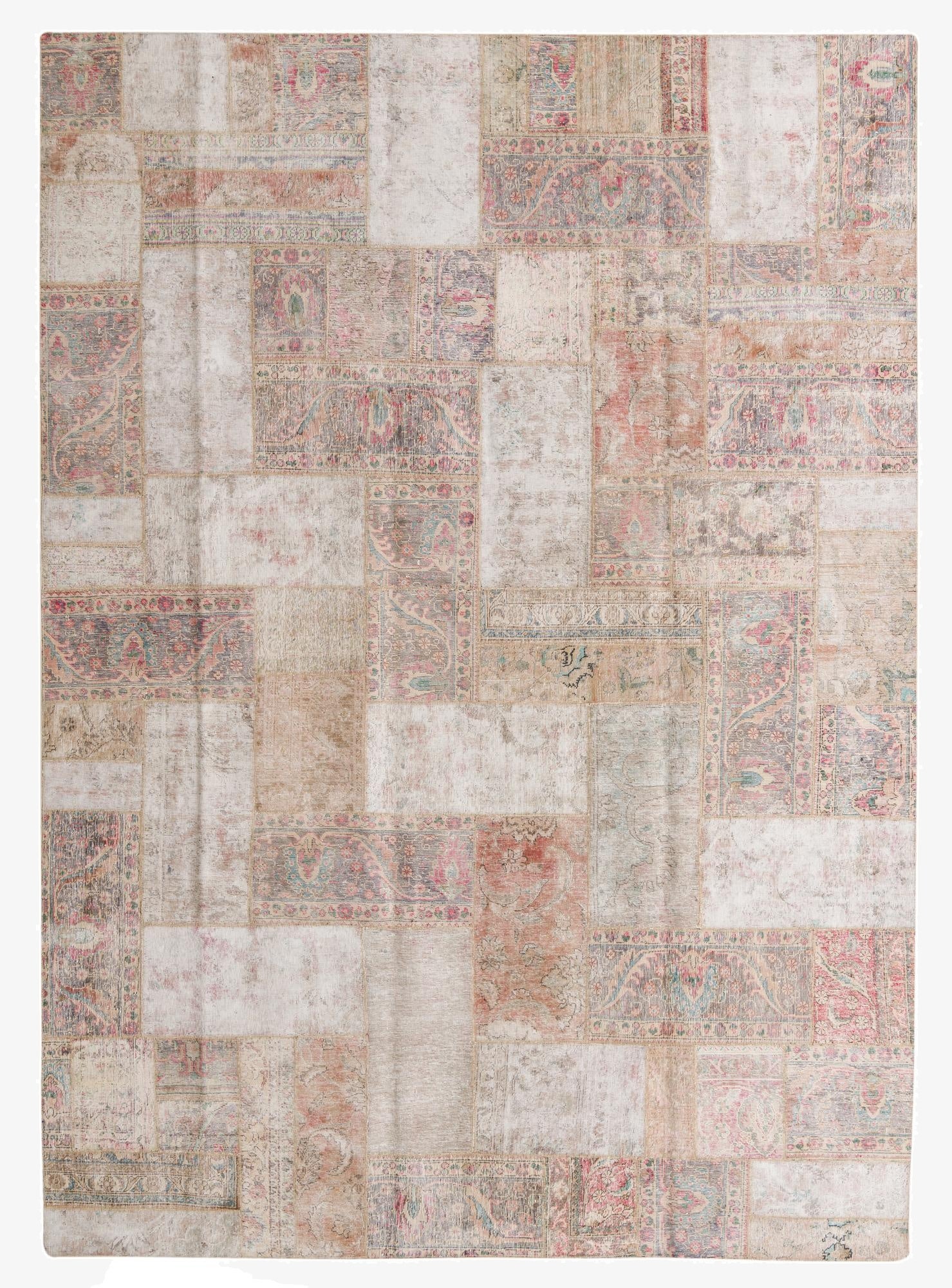 9' x 12' 5  Hand Knotted Ultra Vintage Persian Wool Rug