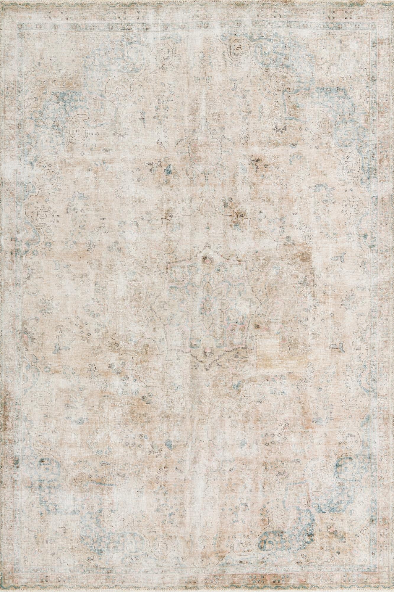 7' 2 x 10' 6  Hand Knotted Ultra Vintage Persian Wool Rug