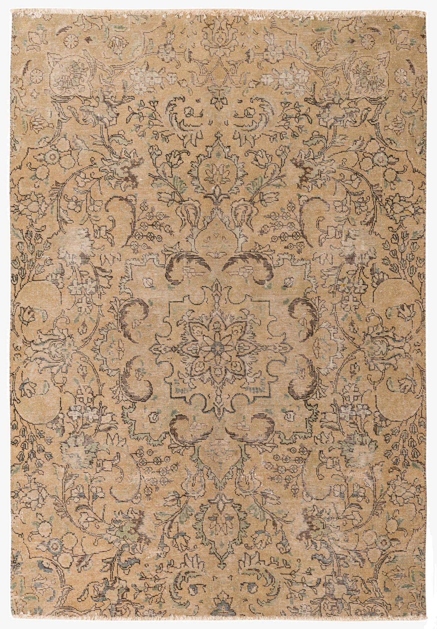 Primary image 5' 6 x 7' 10  Hand Knotted Ultra Vintage Persian Wool Rug