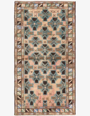 3' 4 x 6' Hand Knotted Ultra Vintage Persian Wool Rug