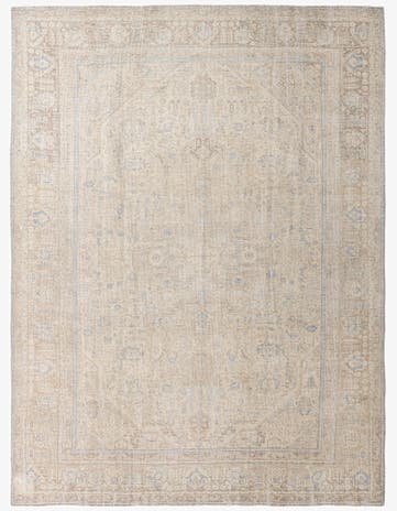 9' 5 x 12' 10 Hand Knotted Ultra Vintage Persian Wool Rug
