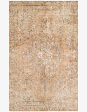 6' x 9' 6 Hand Knotted Ultra Vintage Persian Wool Rug