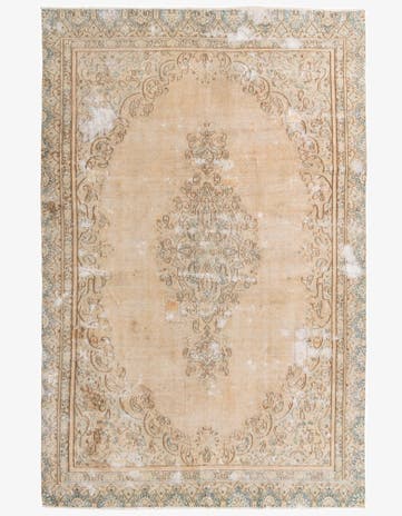 7' 4 x 11' 2 Hand Knotted Ultra Vintage Persian Wool Rug