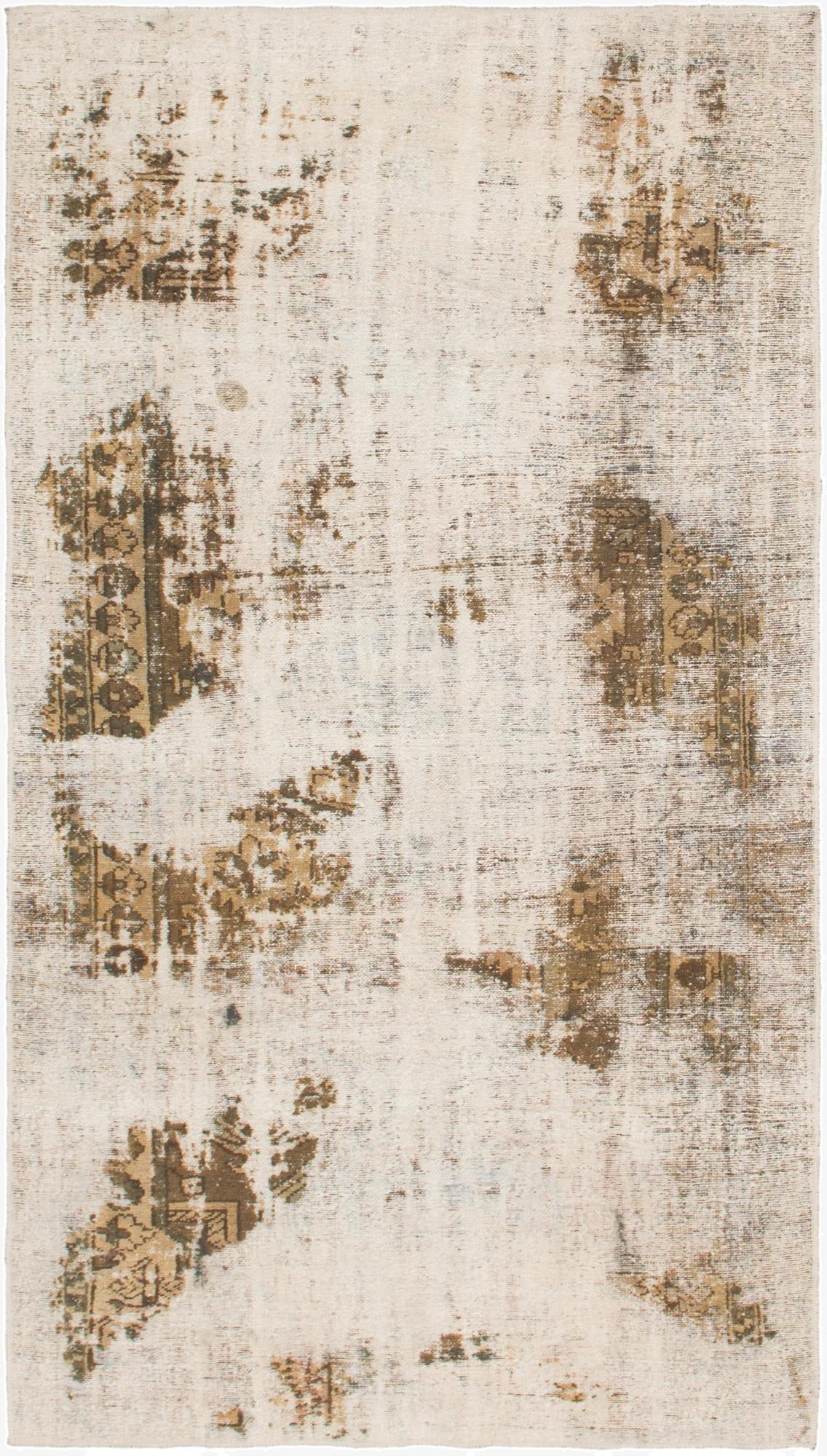 4' 9 x 8' 10  Hand Knotted Ultra Vintage Persian Wool Rug