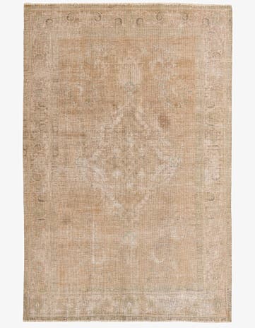 6' 4 x 9' 7 Hand Knotted Ultra Vintage Persian Wool Rug