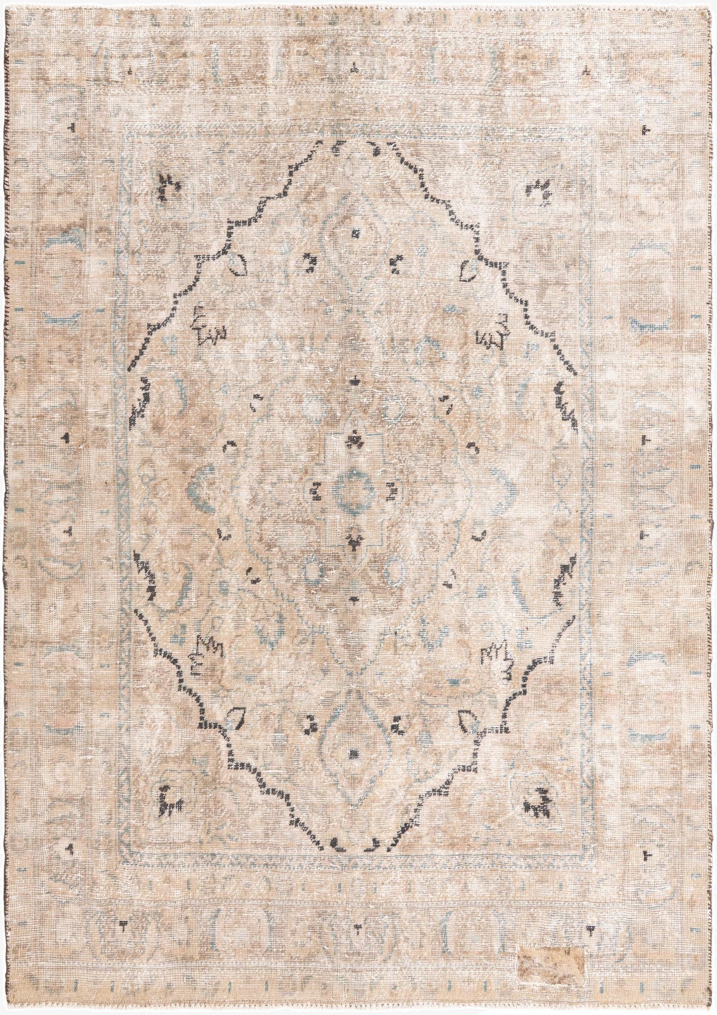 6' 2 x 9'  Hand Knotted Ultra Vintage Persian Wool Rug