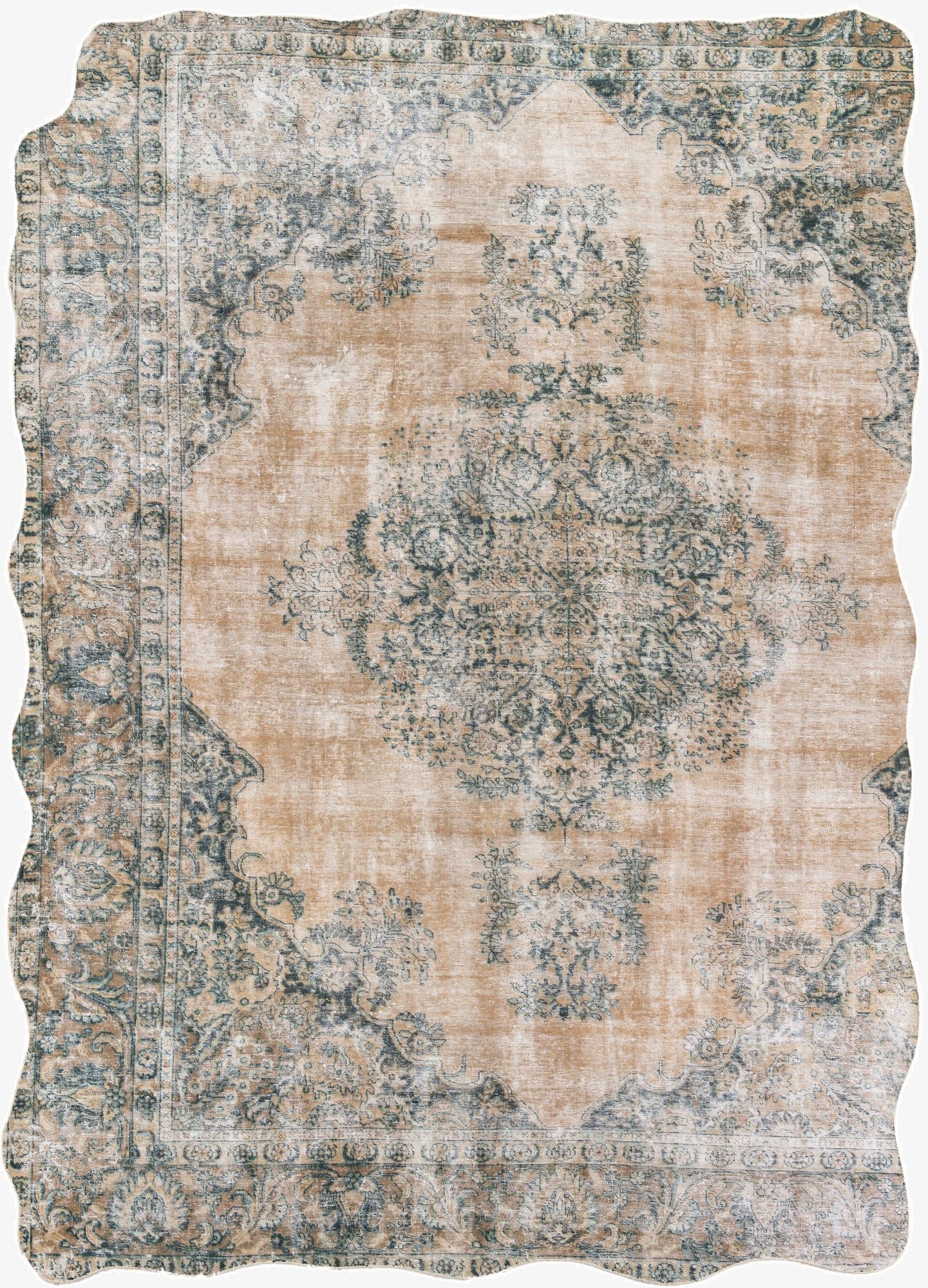 8' 4 x 11' 10  Hand Knotted Ultra Vintage Persian Wool Rug