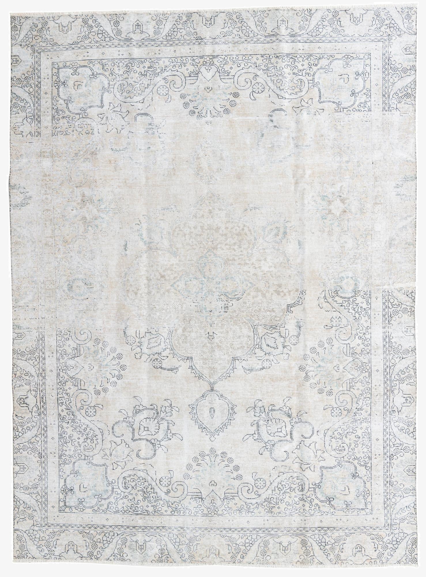 8' 7 x 11' 8  Hand Knotted Ultra Vintage Persian Wool Rug