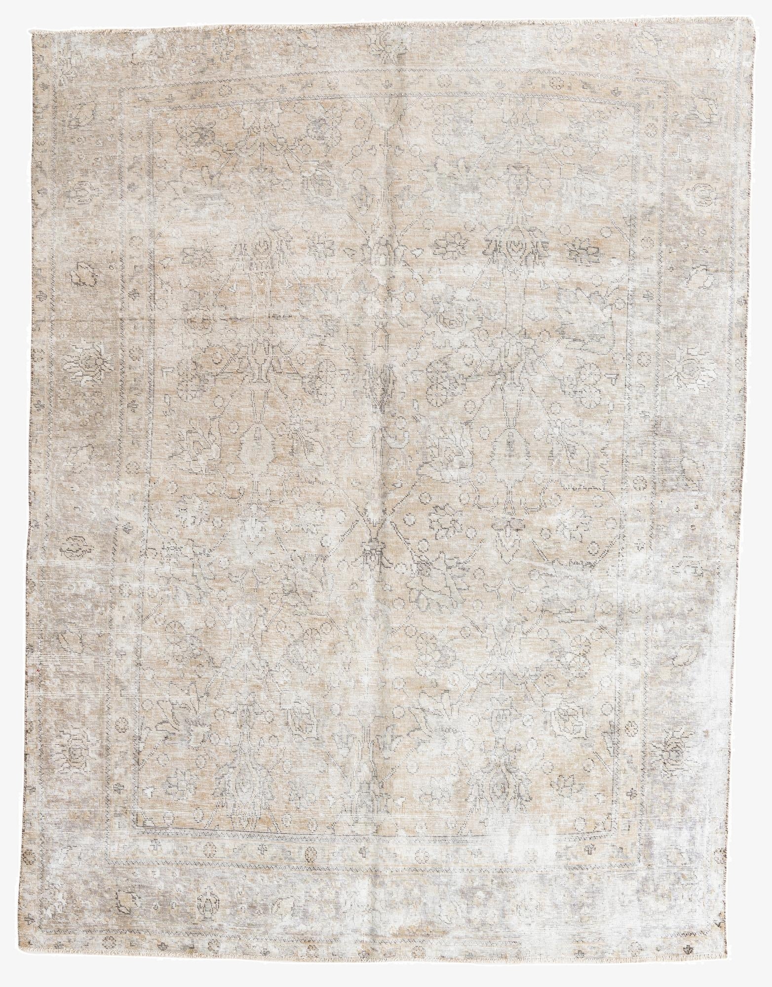 6' 8 x 8' 9  Hand Knotted Ultra Vintage Persian Wool Rug