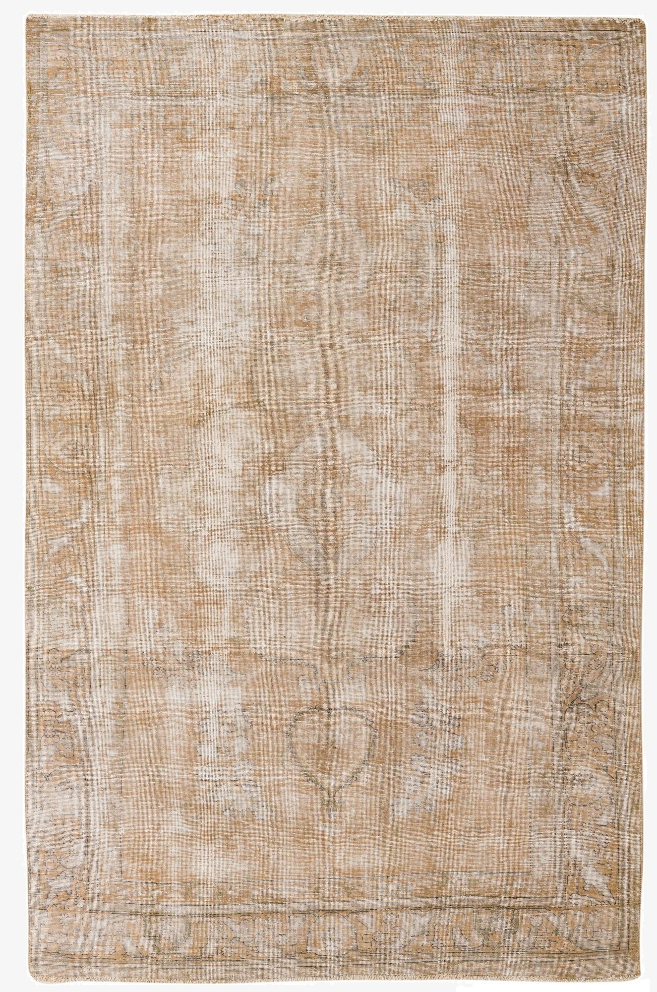 6' 4 x 9' 7  Hand Knotted Ultra Vintage Persian Wool Rug