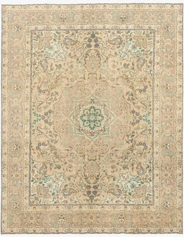 9' 9 x 12' 6 Hand Knotted Ultra Vintage Persian Wool Rug