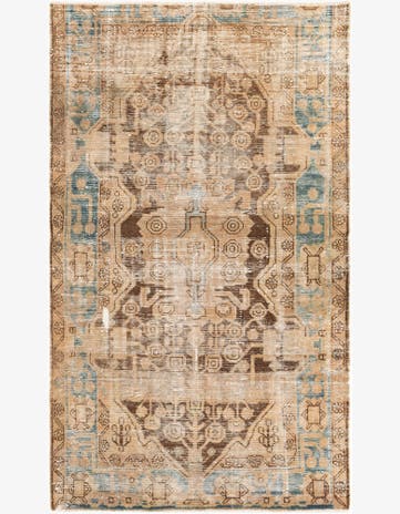 4' x 6' 8 Hand Knotted Ultra Vintage Persian Wool Rug