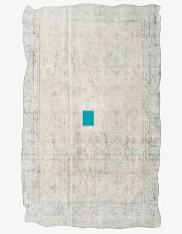 5' 7 x 9' 1 Hand Knotted Ultra Vintage Persian Wool Rug