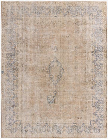 10' x 13' Hand Knotted Ultra Vintage Persian Wool Rug