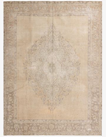 8' 9 x 12' Hand Knotted Ultra Vintage Persian Wool Rug